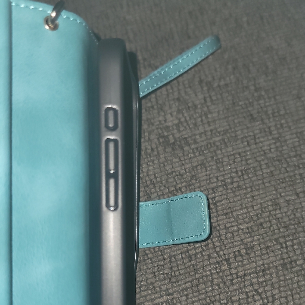 Teal Mandala Phone Wallet Case - Picture 9 of 12